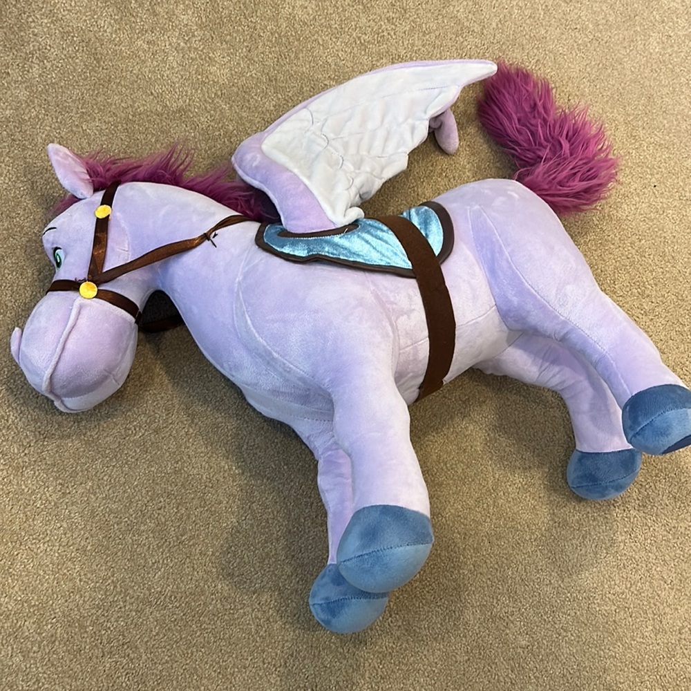RARE Disney JUMBO Minimus Flying Pony Sophia The First Purple Pegasus Horse - Picture 4 of 5